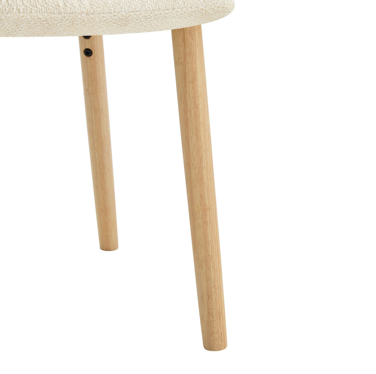 ESSZIMMERSTUHL mit Stoffbezug 88 cm Weiß Massivholzbeine 2er-Set - Weiß, Holz (48/88/44cm) - Meubliv