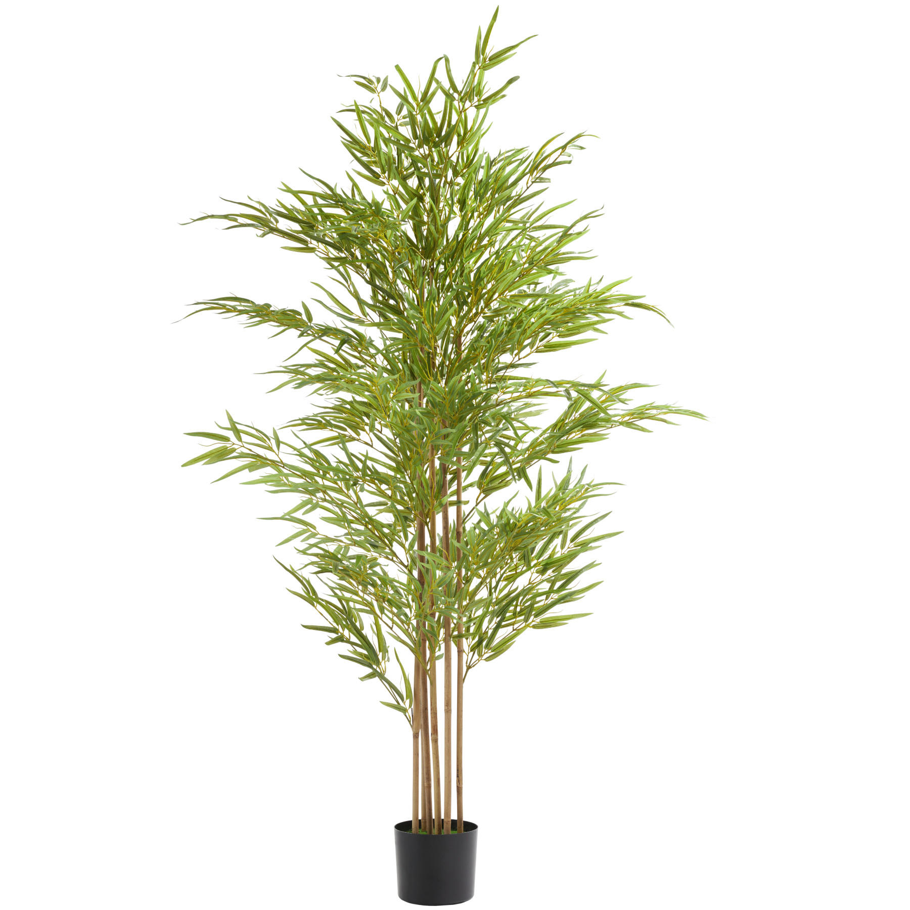 KÜNSTLICHER-BAMBUSBAUM Bambosa,stabiler Kunststoff-Blumentopf,grün - Grün, Kunststoff (180cm) - tectake
