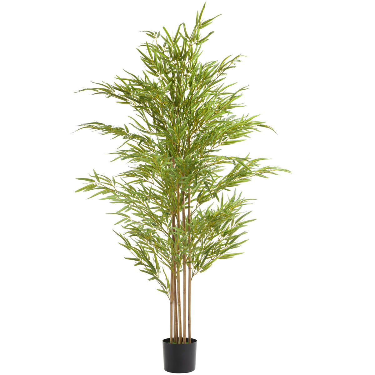 KÜNSTLICHER-BAMBUSBAUM Bambosa,stabiler Kunststoff-Blumentopf,grün - Grün, Kunststoff (180cm) - tectake