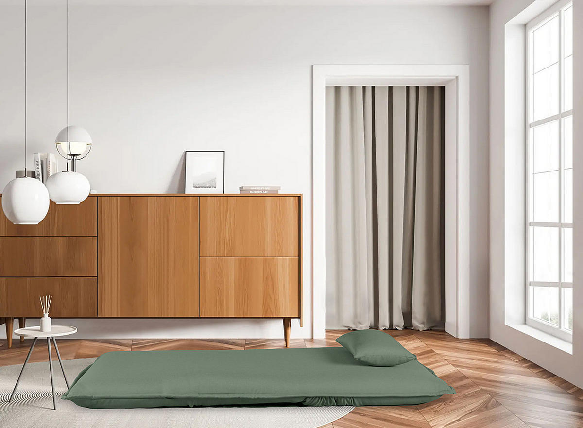 SCHLAFSESSEL - Schwarz/Grau, Textil/Metall (100/73/85cm) - home24