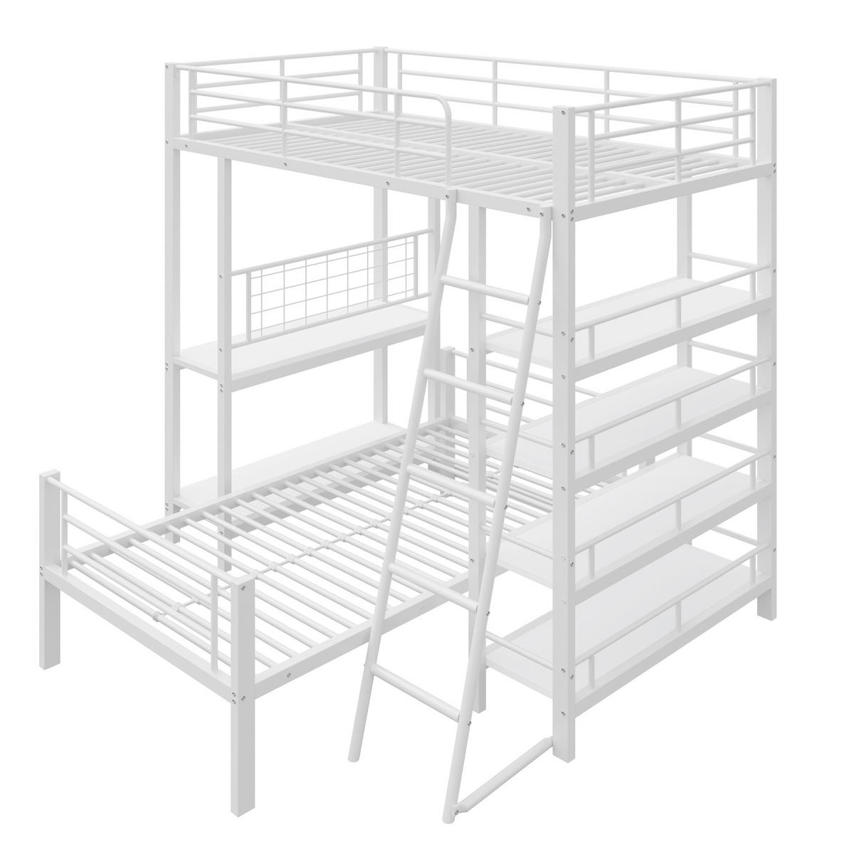 ETAGENBETT Metall Weiß - Weiß, Metall (90/200cm) - ComfortXL