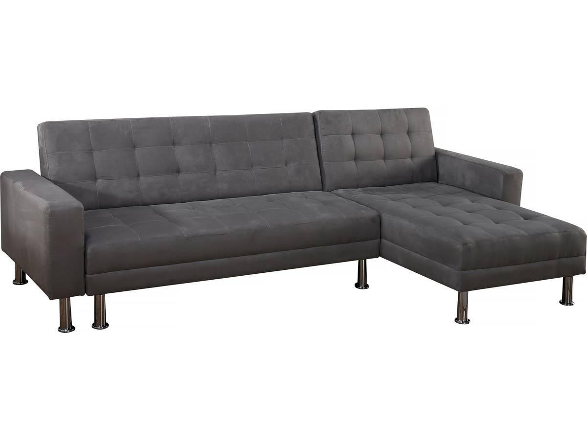 ECKSCHLAFSOFA Theo Grau - Grau, Textil (260/144cm) - Habitat Garten