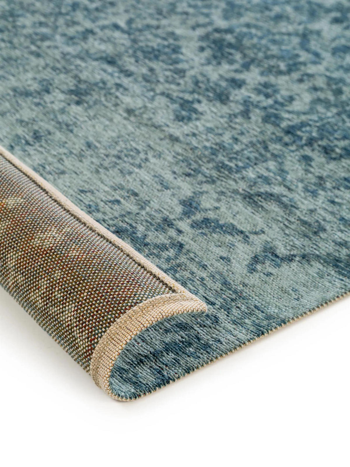 FLACHGEWEBETEPPICH Tosca Blau 195x285 cm - Blau, Textil (195/285cm) - benuta Pop