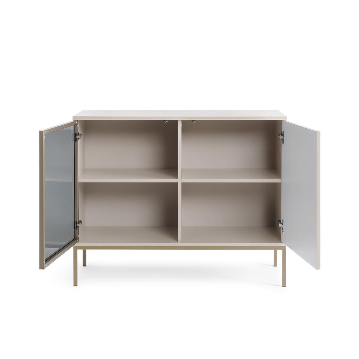 KOMMODE SENTIERO 104/83/39 cm mit LED 2 Türen Kaschmir - Kaschmir, Holzwerkstoff (104/83/39cm) - MASSENO