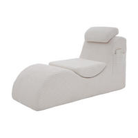 RELAXSESSEL 160/66/90 cm Beige aus Cord mit Seitentasche und Sitzkissen - Beige, Textil (66/90/160cm) - OKWISH