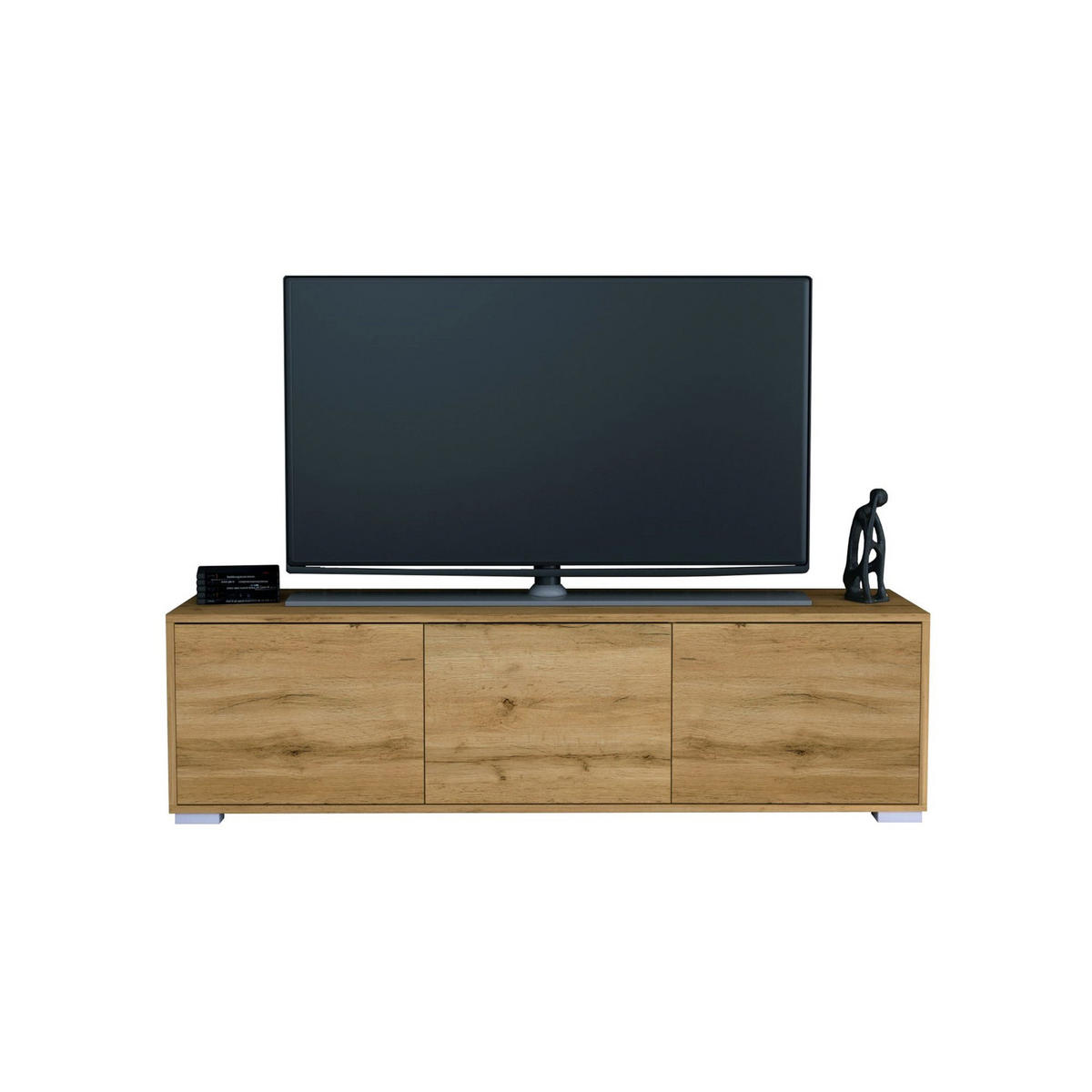 TV-BOARD Elena, Lowboard mit Push-to-Open, Made in Germany, Moderner Fernsehschrank, Eiche Evoke (152,5 x 43 x 37 cm) - Eiche Wotan, Holzwerkstoff (152.5/43/37cm) - InnoFurn