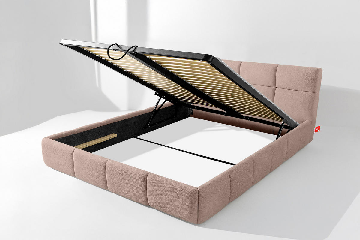 POLSTERBETT ALTOS, rosa - Rosa, Holz/Holzwerkstoff (180/200cm) - KONSIMO®