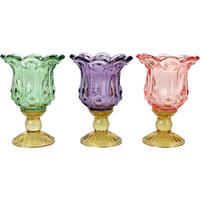 POKAL-SET Valencia 3-tlg. - Multicolor, Glas (11/15/11cm) - FURNARO