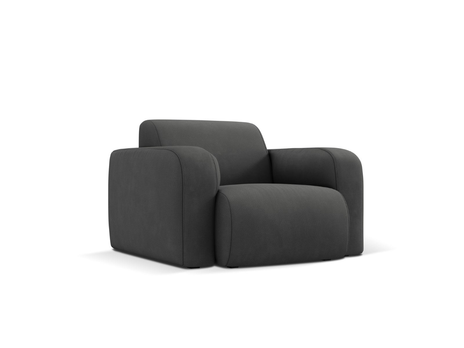 SESSEL Molino aus strukturiertem Stoff dunkelgrau - Dunkelgrau, Textil (95/72/105cm) - Micadoni