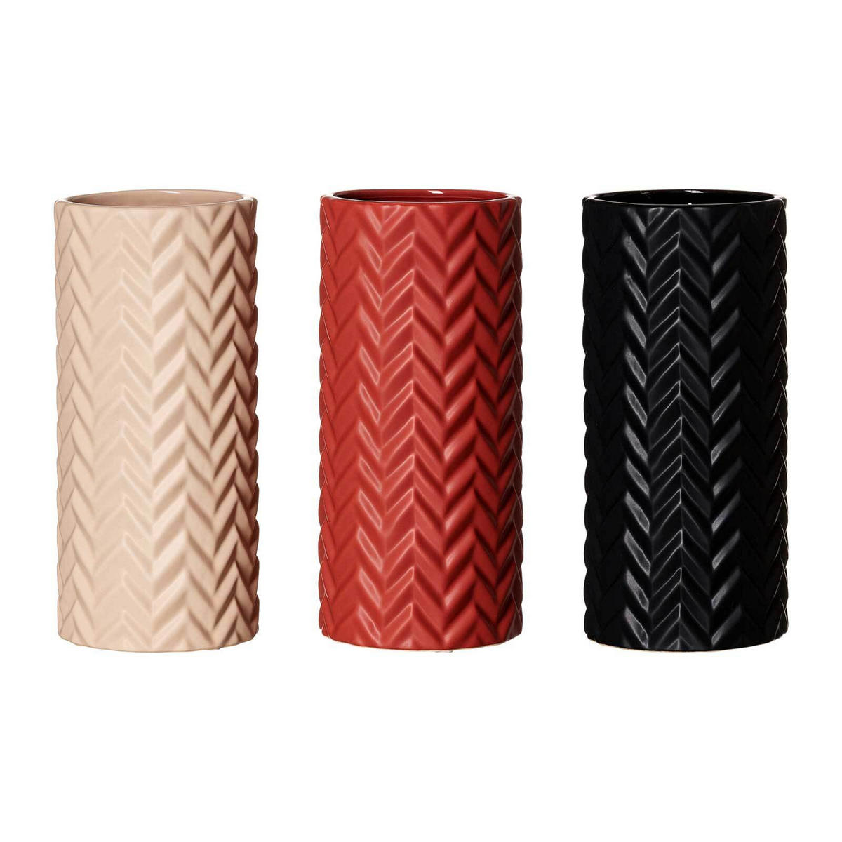 VASEN Zick Zack bunt 25 cm 3er Set - Multicolor, Keramik (25cm) - Ritzenhoff Breker