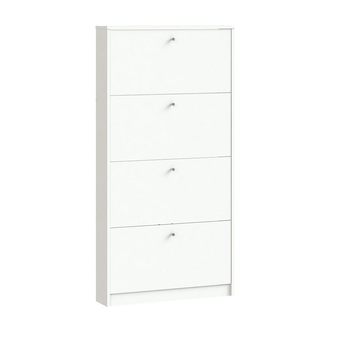 SCHUHSCHRANK weiß - Weiß, Holzwerkstoff (75/148/17cm) - ebuy24