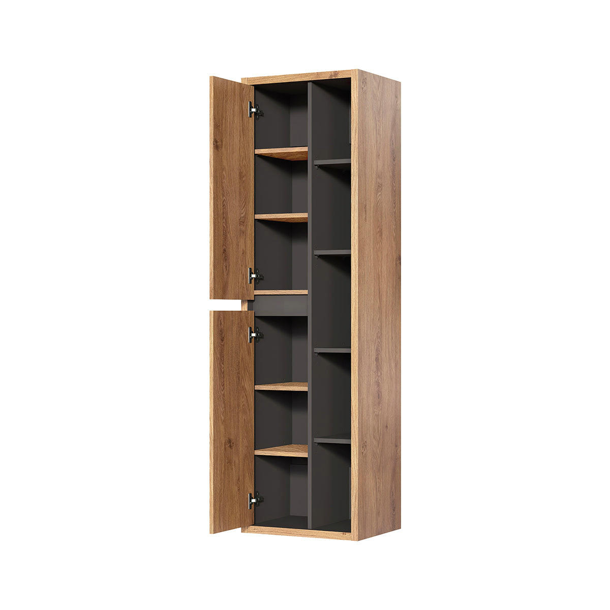 KOPALNIŠKO POHIŠTVO 100cm Rigel 2-delni komplet Les in antracit - rjava, leseni material (100/60/45.5cm) - Petits-meubles
