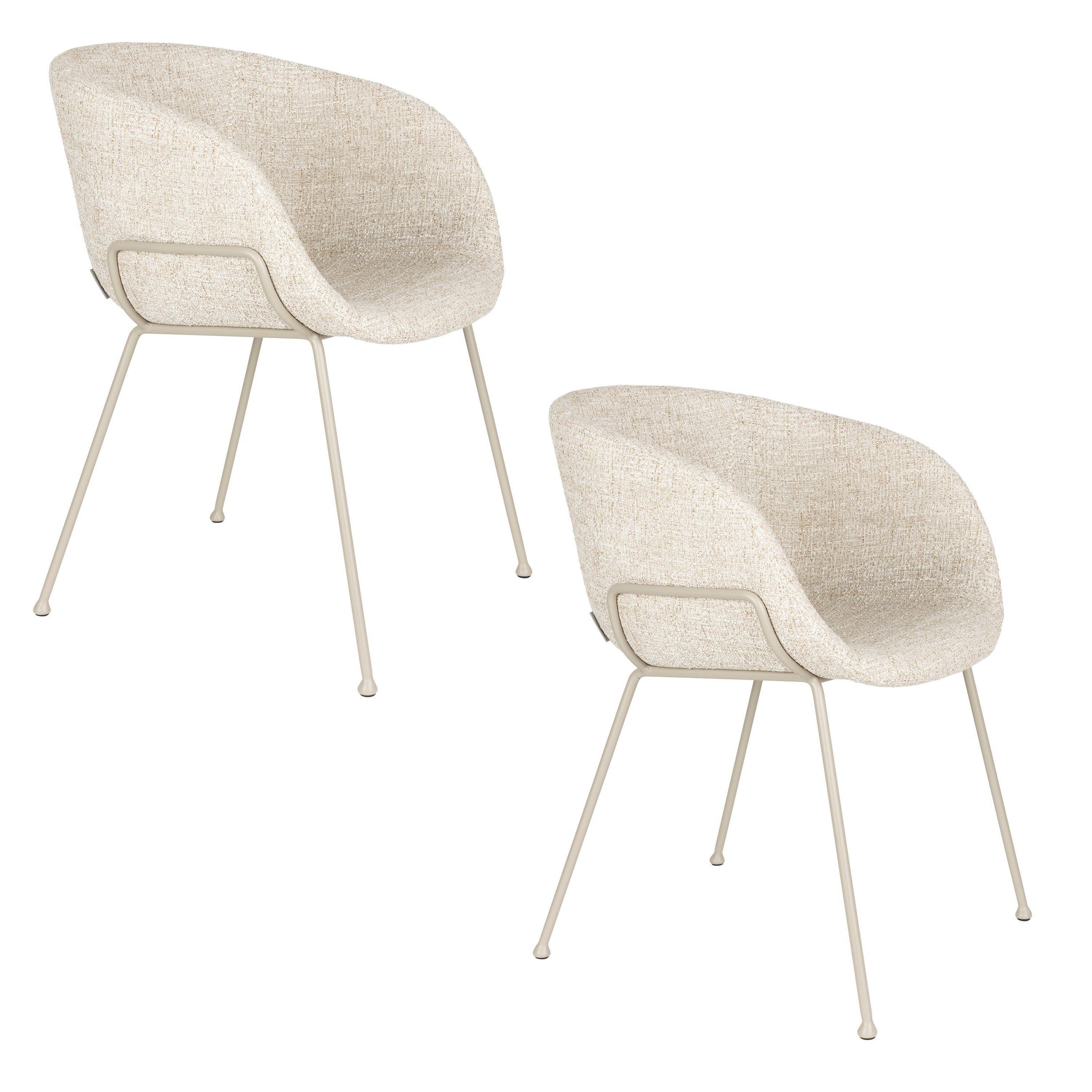 Zuiver Esszimmerstuhl Beige 56.5x77x55 cm
