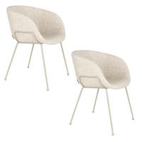 ESSZIMMERSTUHL Feston Beige - 2 er Set - Beige, Kunststoff (56.5/77/55cm) - Zuiver