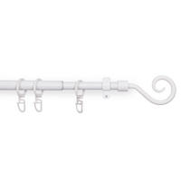 GARDINENSTANGENSET 120-220cm Weiß Roma - Weiß, Metall (120cm)