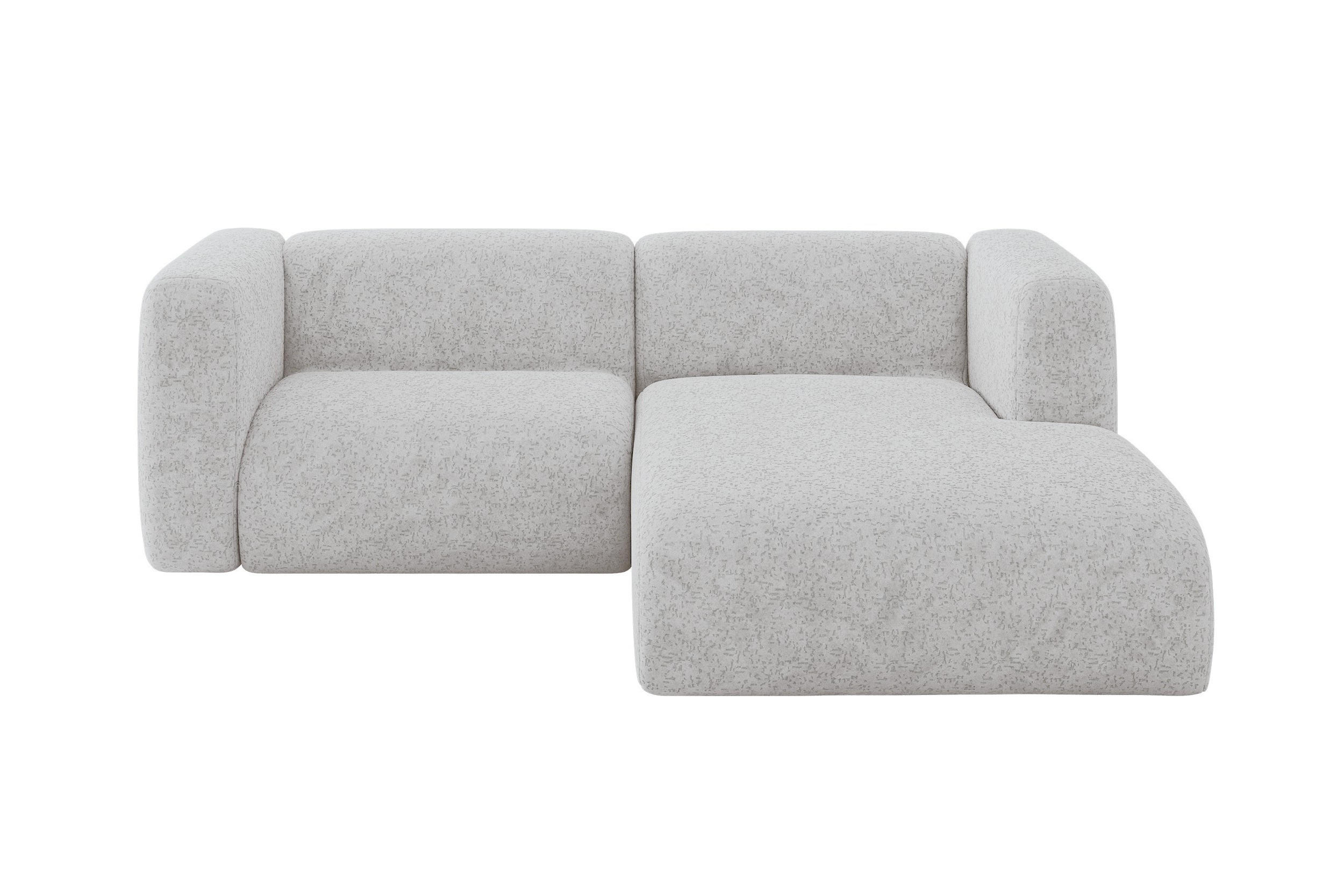 ALTDECOR ROHOVÁ SEDAČKA S PRAVOU OTOMANOU MIRA-L1 227x179x89 Šedá Velur