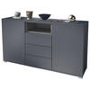 SIDEBOARD Skadu Avola-Anthrazit - Anthrazit, Holzwerkstoff (138.5/75.5/35cm) - Vladon