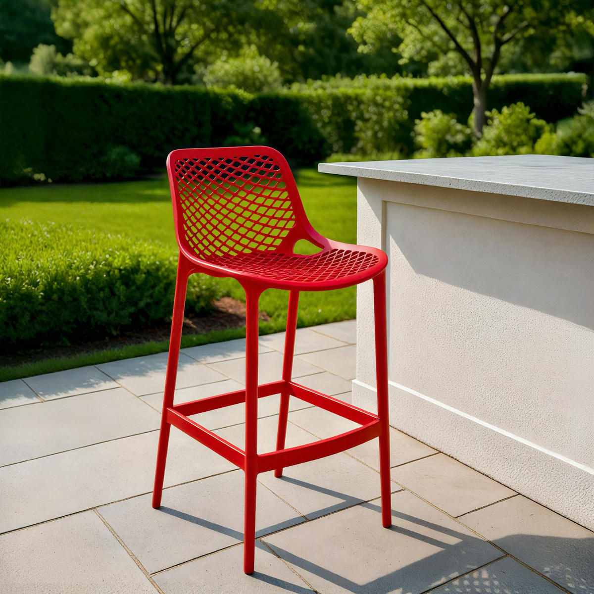 BARHOCKER Kunststoff Rot - Rot, Kunststoff (45/105/53cm) - CLP