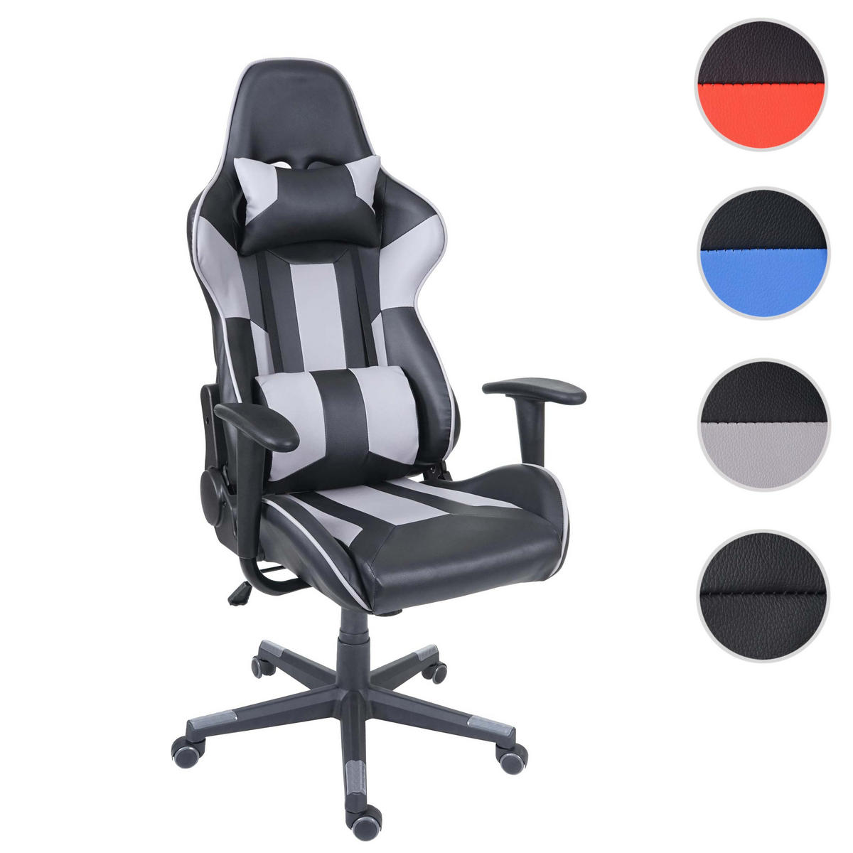 BÜROSTUHL Schwarz, Grau - Schwarz/Grau, Textil (67/136/69cm) - MCW