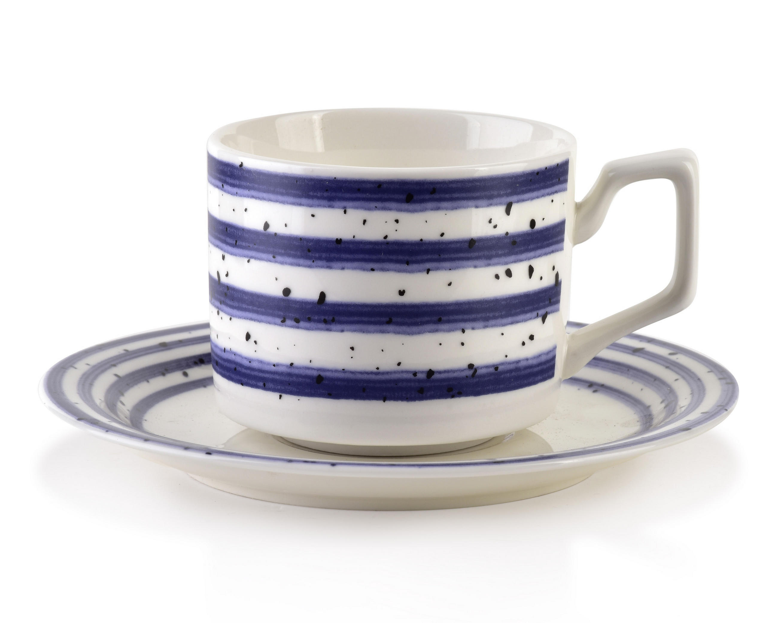 TASSE Joy blau 6er Set 42/18/7 cm Porzellan - Blau, Keramik (0.21L) - Mondex