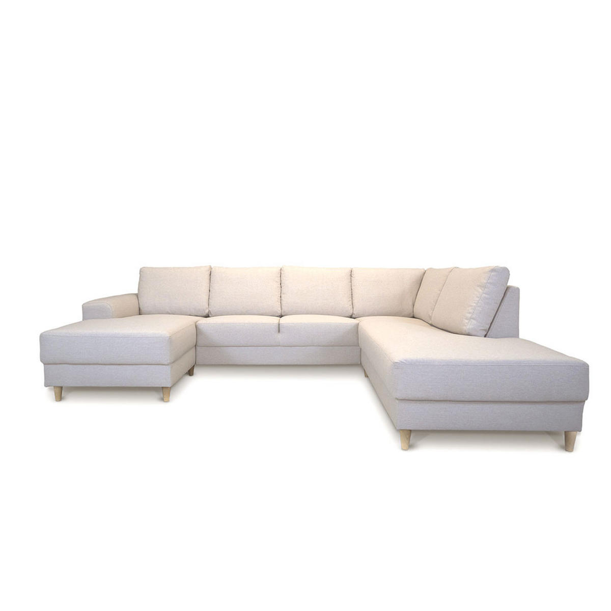 WOHNLANDSCHAFT hell beige - Beige, Textil (288/82/225cm) - ebuy24