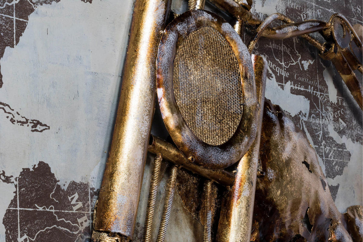 METALLBILD Gold 80/80 cm - Goldfarben/Braun, Metall (5.2/80cm) - KUNSTLOFT