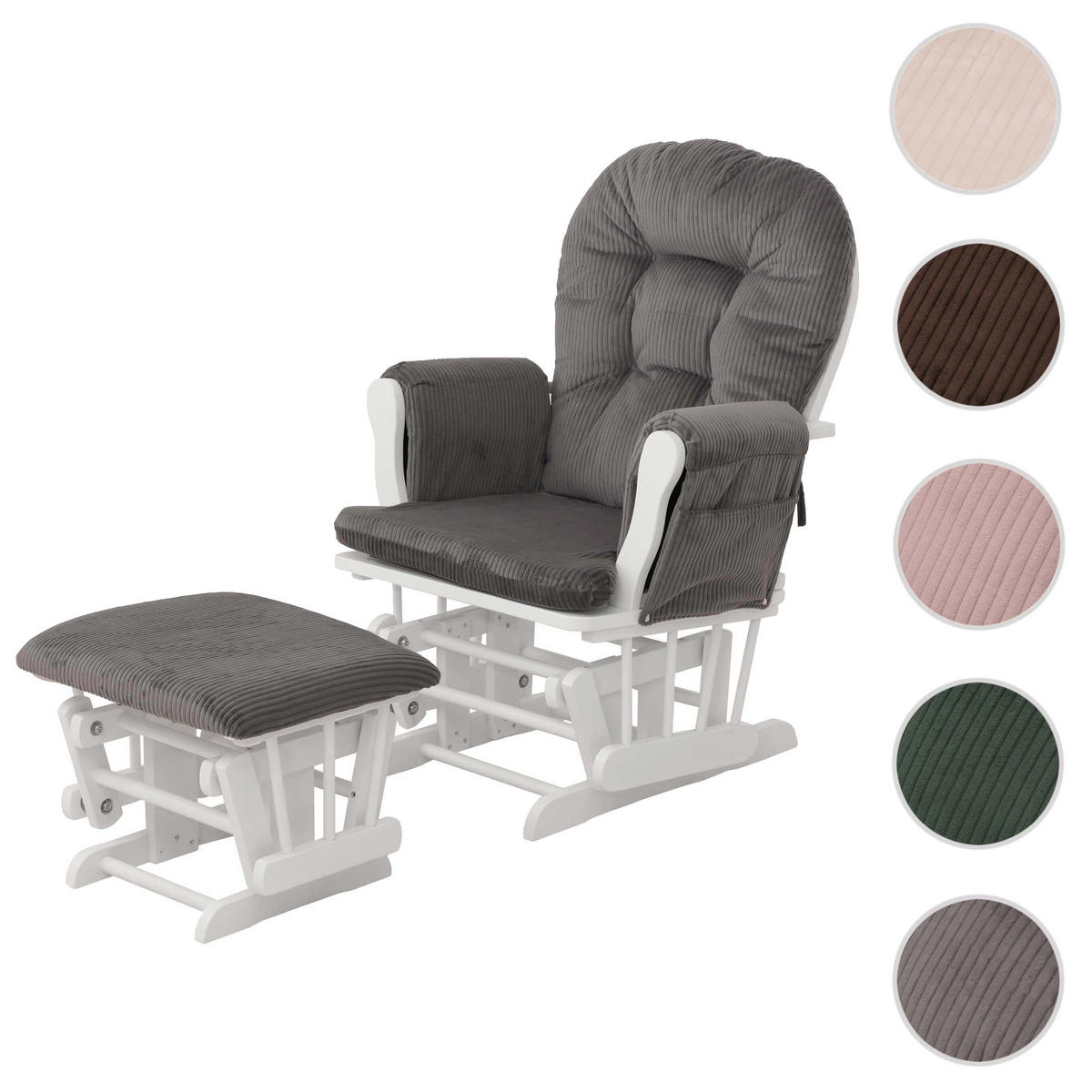 RELAXSESSEL Grau, Weiß - Weiß/Grau, Textil (74/103/71cm) - MCW