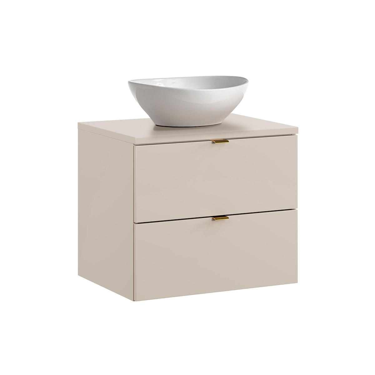 WASCHTISCH 60.6cm Azel Kaschmir - Beige, Holzwerkstoff (60.6/52/46cm) - Petits-meubles