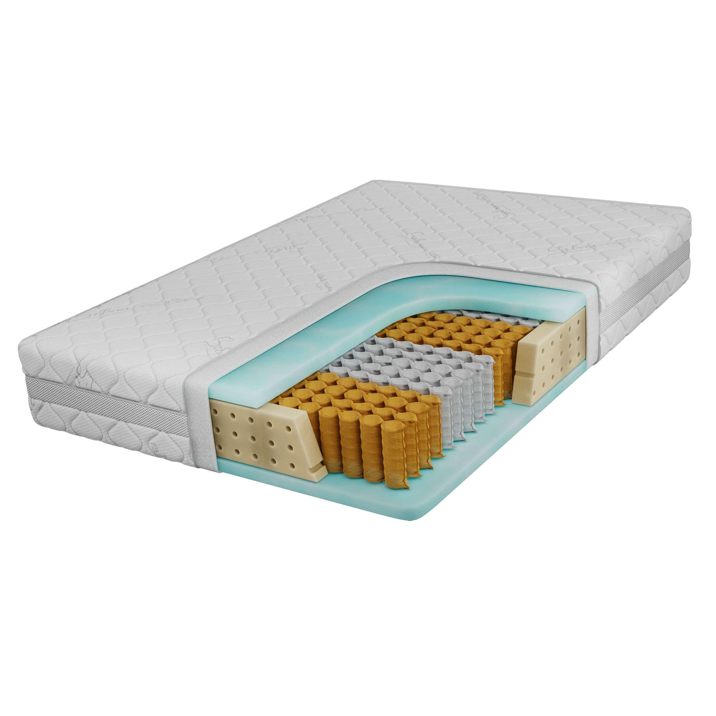 TASCHENMATRATZE COVE - 120/200 - H3 - Sivo - Weiß, Textil (120/200cm) - MKS