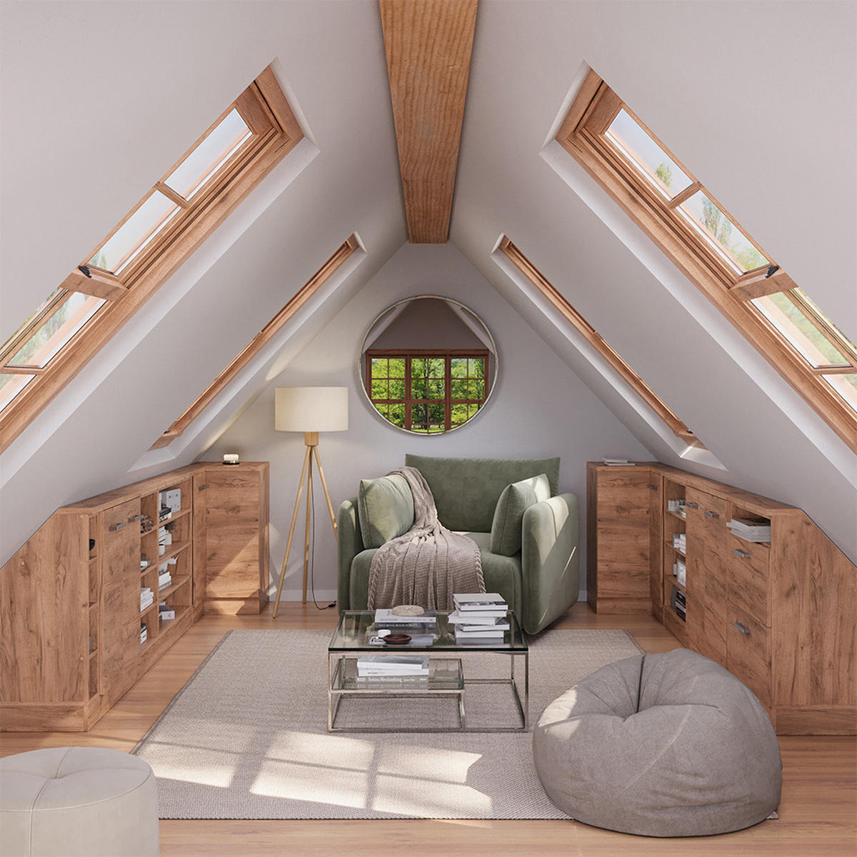 DACHSCHRÄGENSCHRANK ECKSCHRANK Rion Goldkraft Eiche 75.6 x 81.6 cm mit 1 Tür - Honigeiche, Holzwerkstoff (75.6/81.6/75.6cm) - Vicco