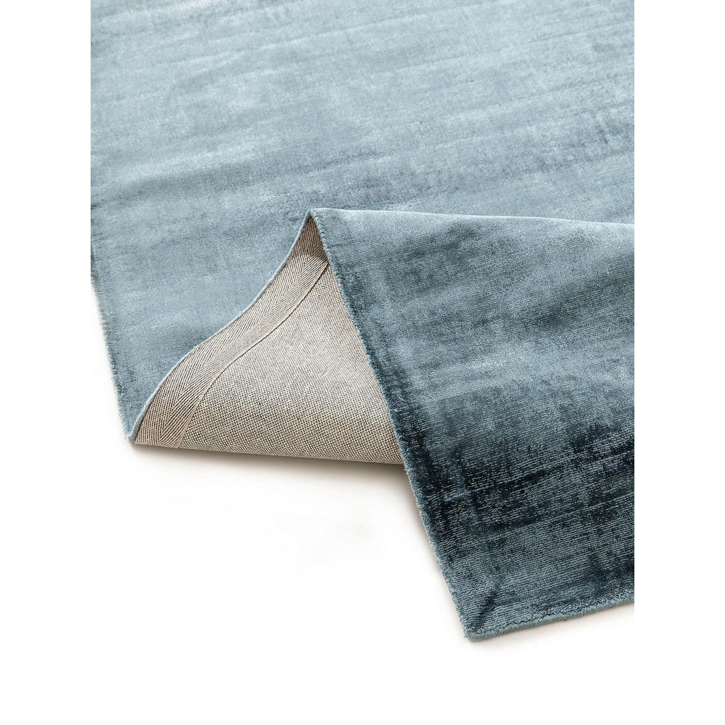 Thumbnail - benuta Pure Viskoseteppich, Blau, Textil, Beton Optik, Rechteckig, 160x230 cm, für Fußbodenheizung geeignet, Teppiche & ...