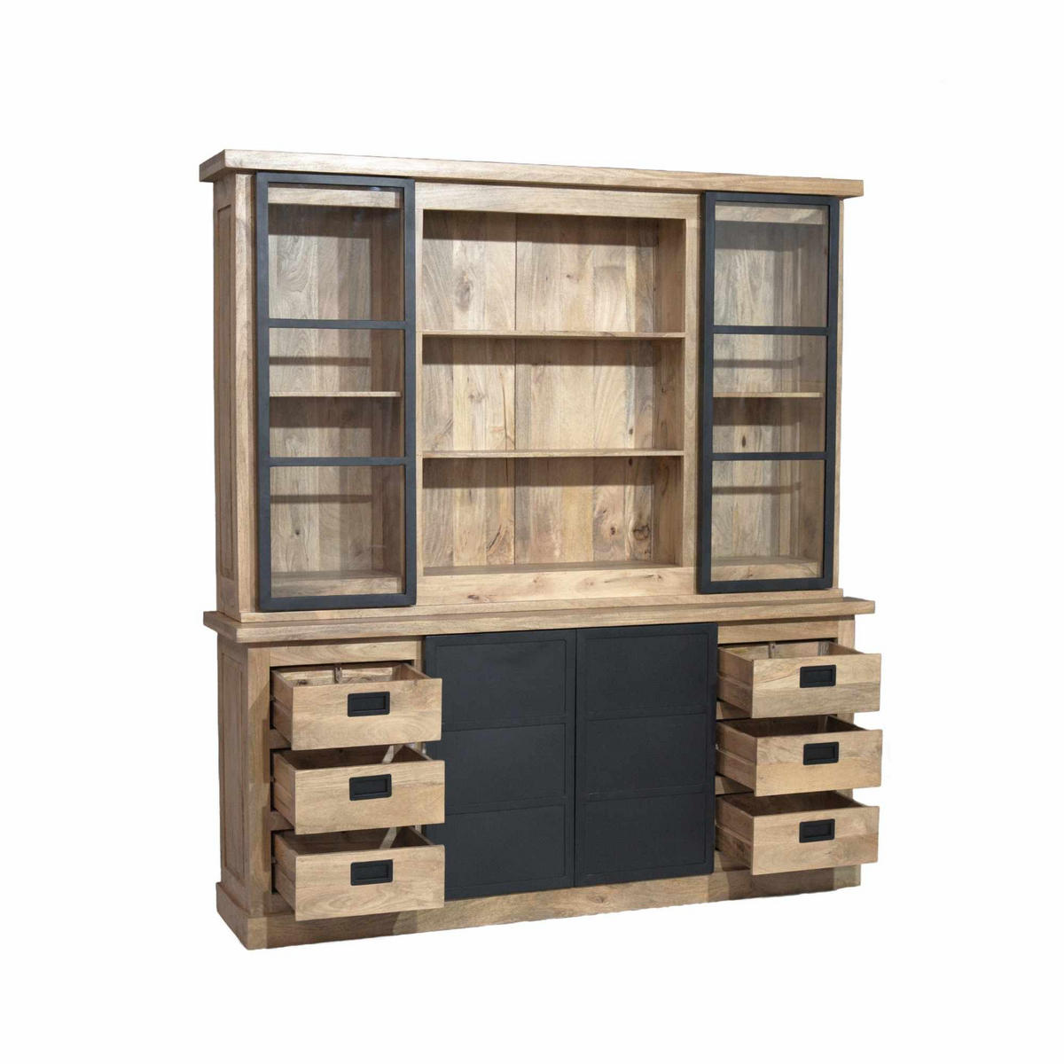 VITRINE Noa Braun 45/200/220 cm - Braun, Holz (200/220/45cm) - Starfurn
