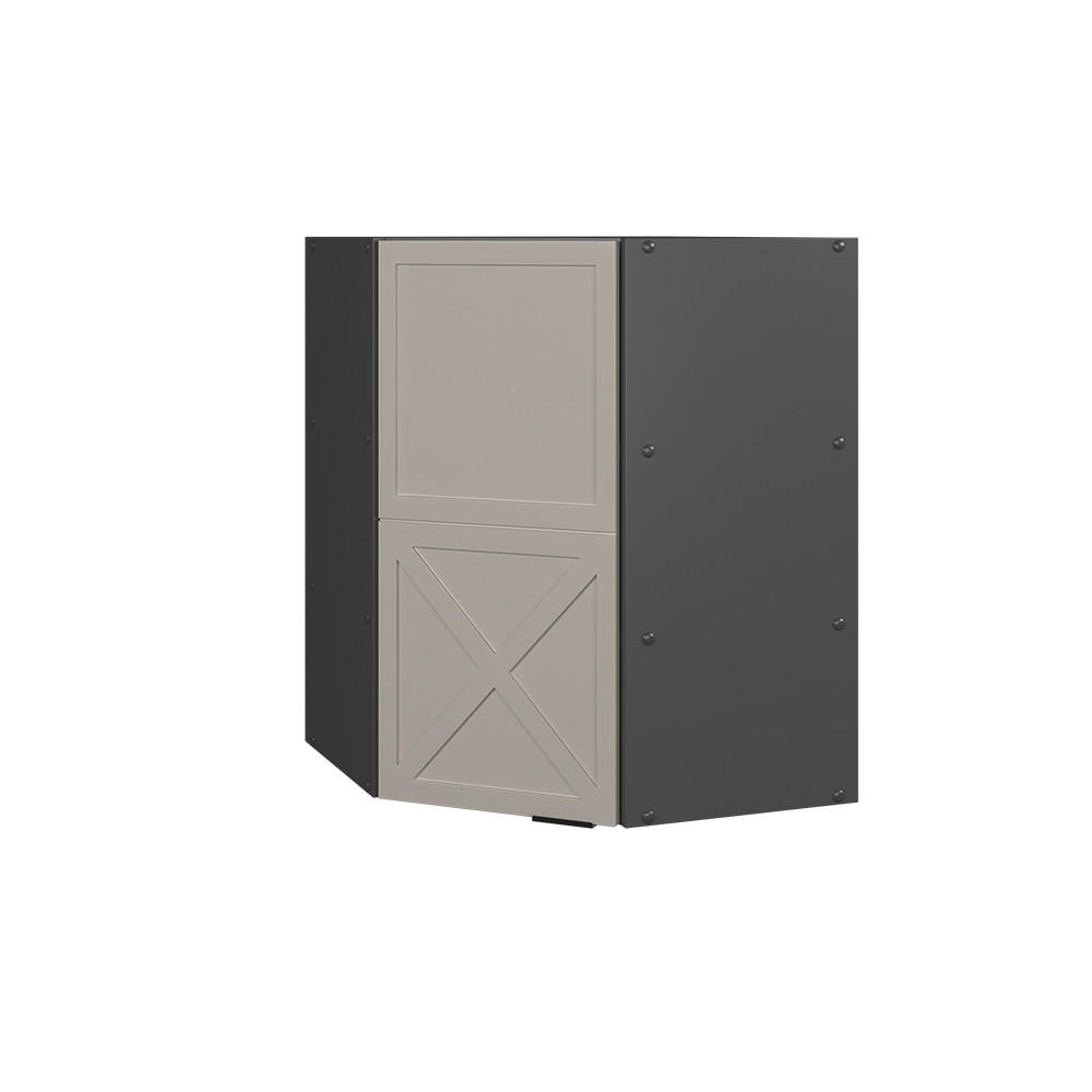 ECKHÄNGESCHRANK Fame-Line GrauBeige 57 cm - Greige/Anthrazit, Holzwerkstoff (57/72/34.1cm) - Vicco