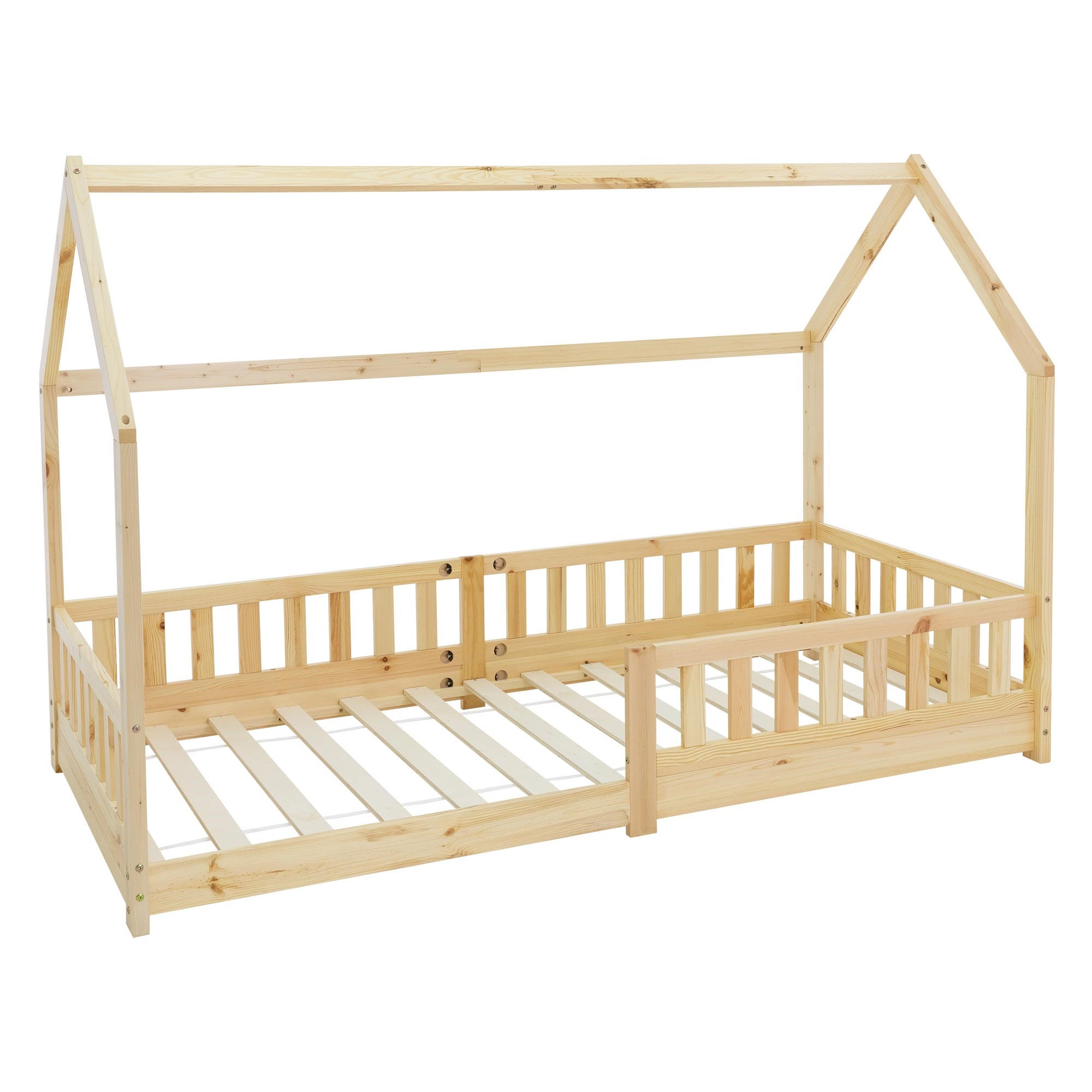 KINDERBETT mit Dach 90x200 cm Natur - Naturfarben, Holz (90/200cm) - ML-DESIGN