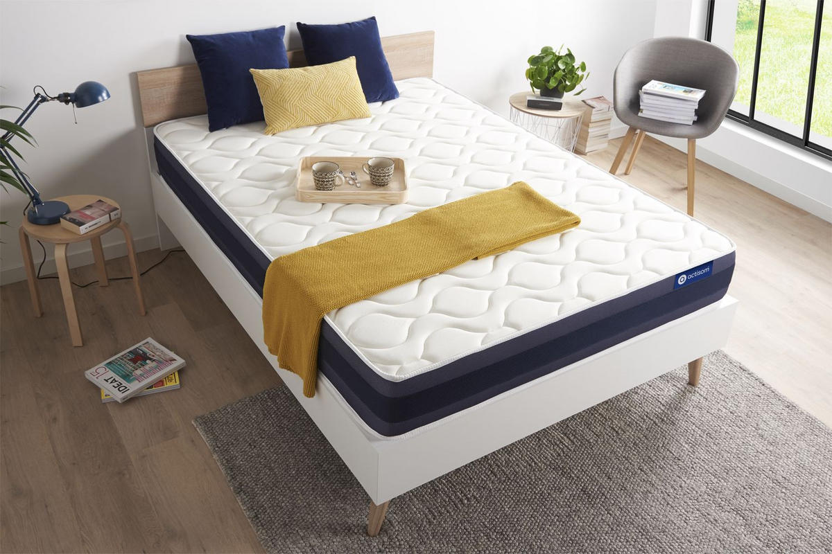 MATRATZE Actilatex morpho Latex und Memory-Schaum 140 x 220 cm h1 - Weiß, Textil (140/220cm) - ACTISOM