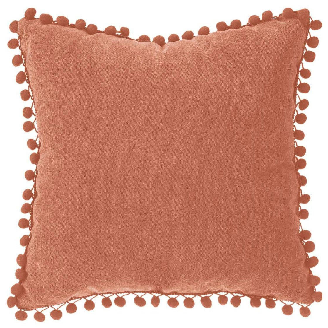 ZIERKISSEN Pompons 40/40 cm - Orange, Textil (40/40cm) - Atmosphera Createur d´interieur