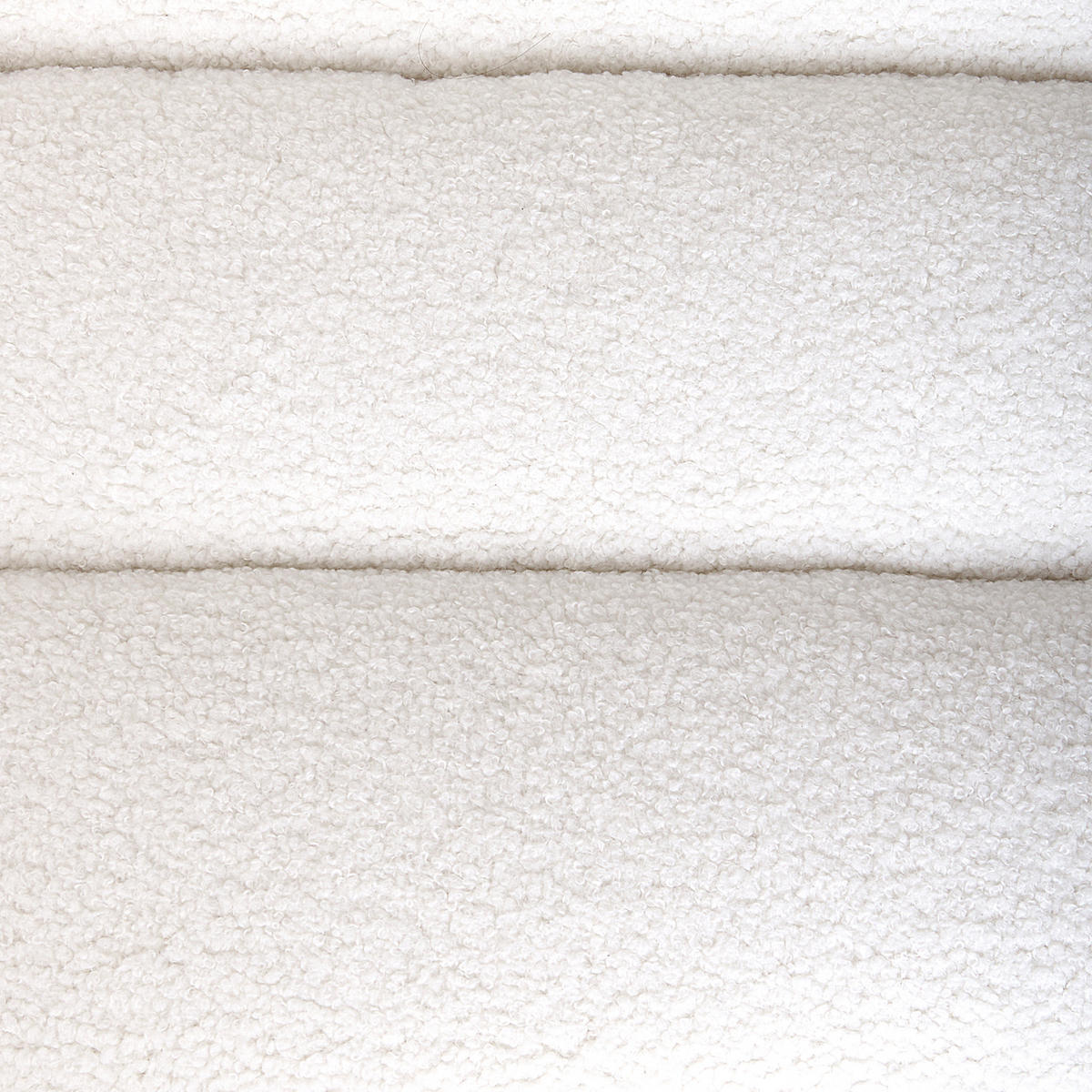 SESSEL Bouclé Cremeweiß Leknes - Hellbraun/Weiß, Textil (62/79/74cm) - Beliani