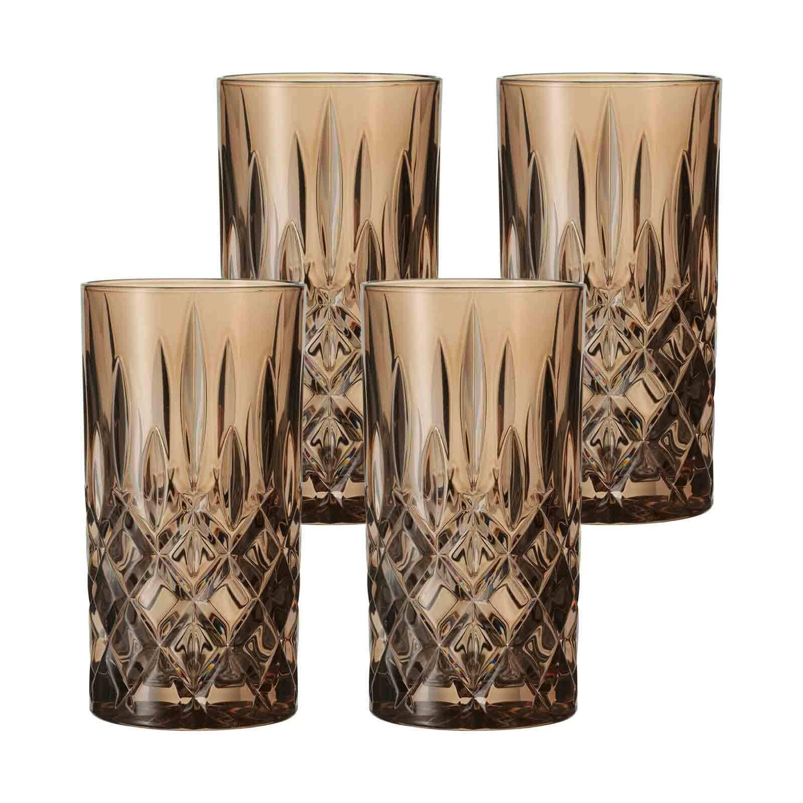 LONGDRINKGLÄSER Noblesse Tobacco 395 ml 4er Set - Braun, Glas (0.395L) - Nachtmann
