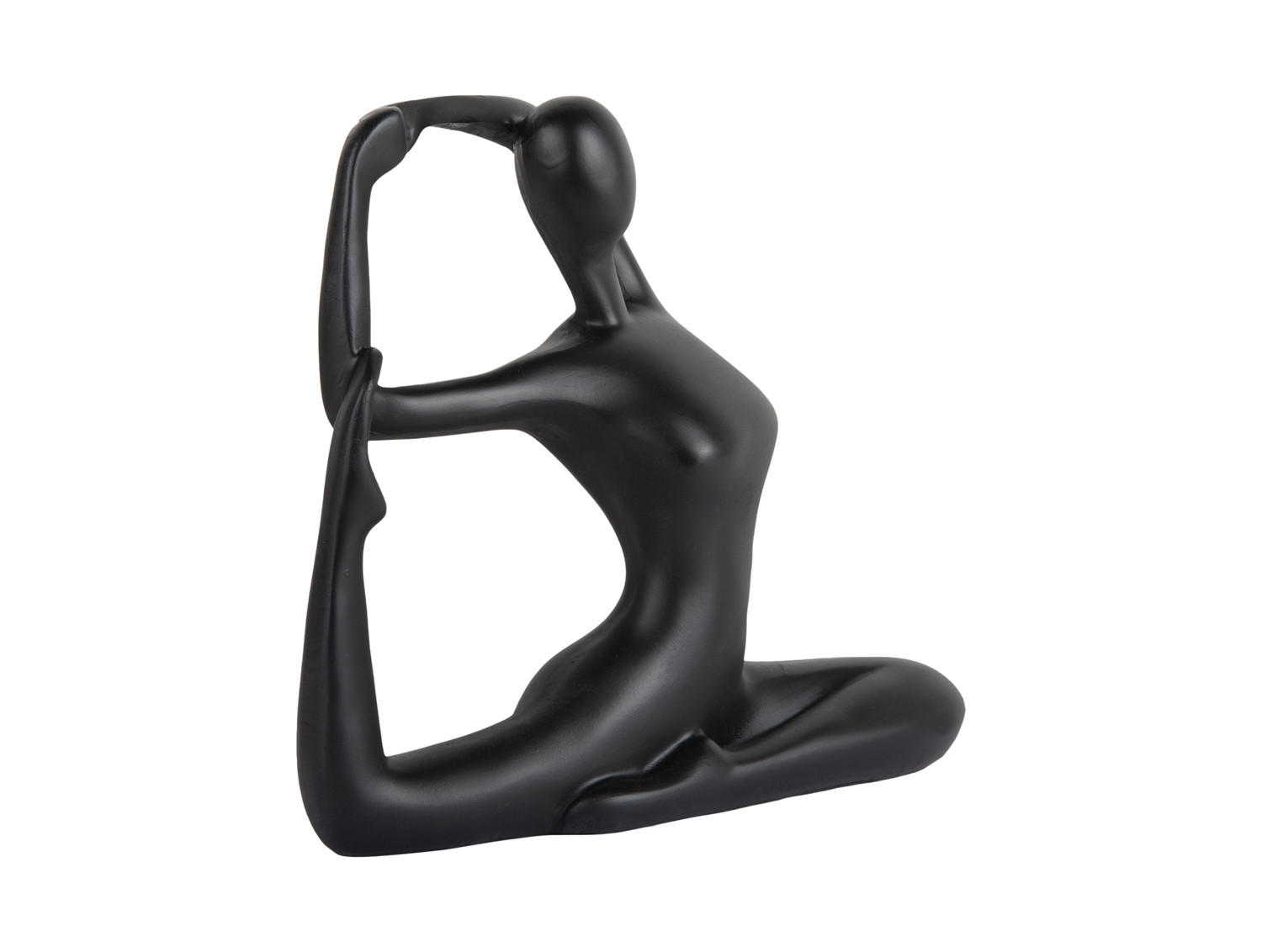 BILD Statue Yoga Bow Schwarz 20/6/19 cm - Schwarz, Kunststoff (6/19/20cm) - Present Time