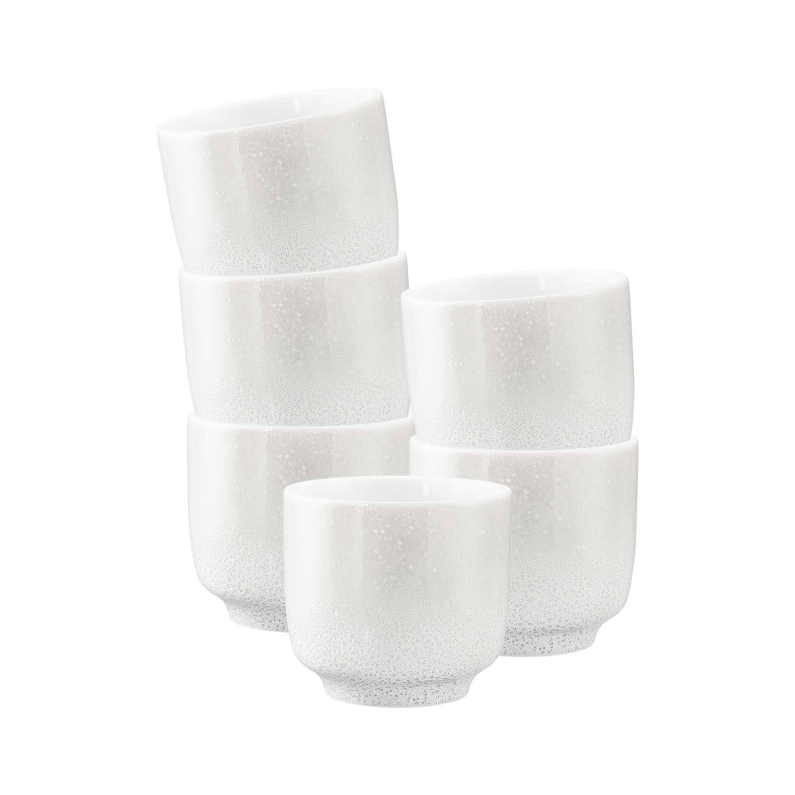 CAPPUCCINOTASSEN OHNE HENKEL Sento Home Aura white 300 ml 6er Set - Weiß, Keramik (0.3L) - Seltmann Weiden