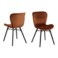 STUHL 2er-Set orange - Orange, Holzwerkstoff (47/82/53cm) - ebuy24
