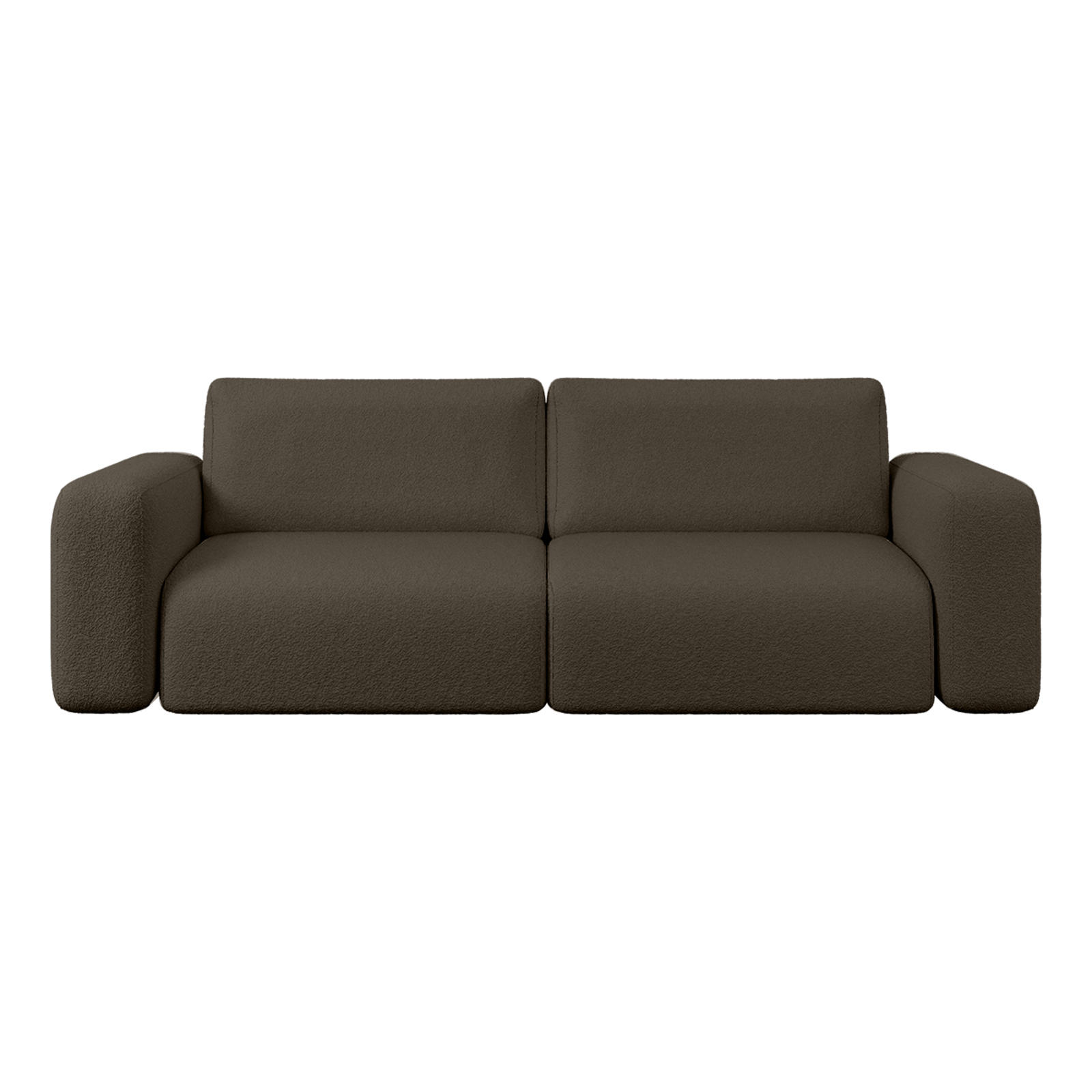 SOFA TALW mit Schlaffunktion, Dunkelbraun - Dunkelbraun, Textil (255/85/105cm) - Fedve