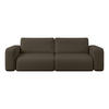 SOFA TALW mit Schlaffunktion, Dunkelbraun - Dunkelbraun, Textil (255/85/105cm) - Fedve