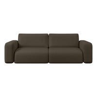 SOFA TALW mit Schlaffunktion, Dunkelbraun - Dunkelbraun, Textil (255/85/105cm) - Fedve