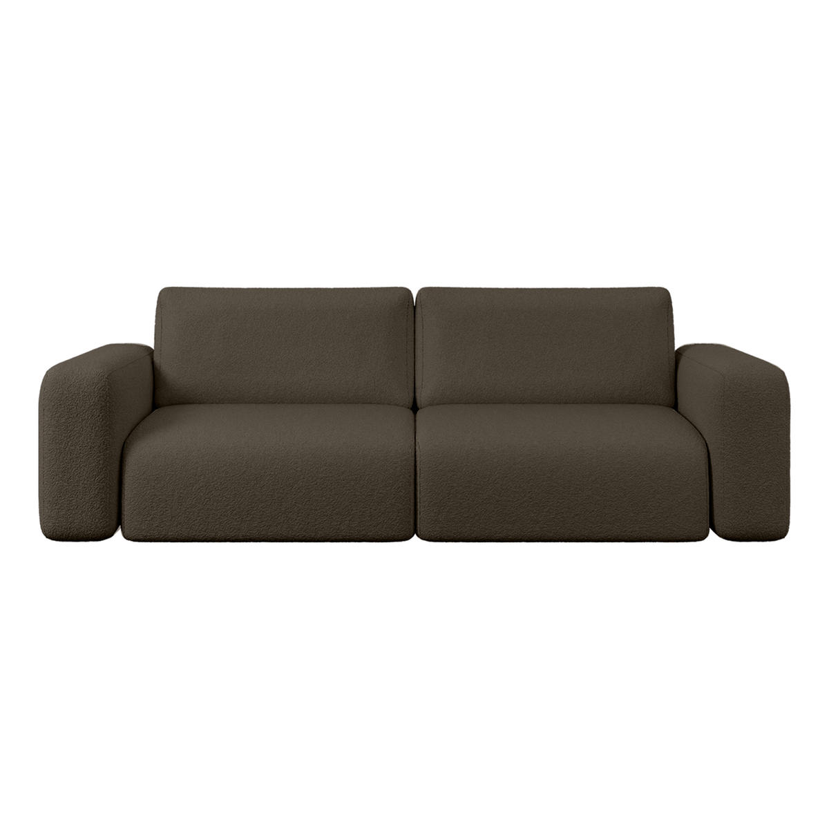 SOFA TALW mit Schlaffunktion, Dunkelbraun - Dunkelbraun, Textil (255/85/105cm) - Fedve
