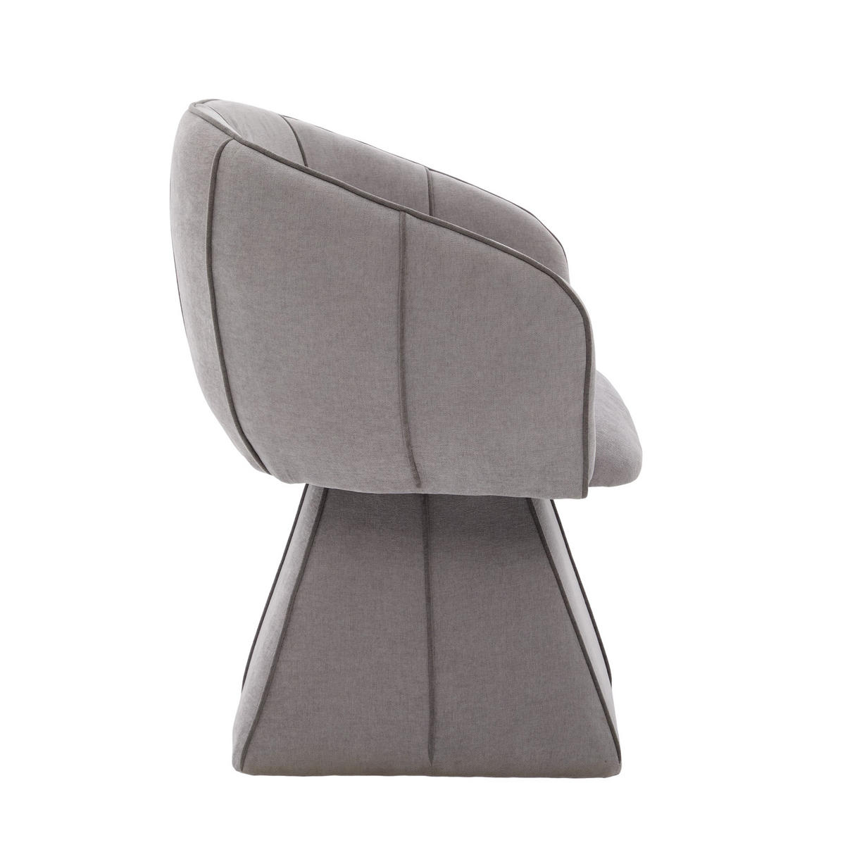 SESSEL mit 360° drehbar, hohe Rückenlehne, DE-42258, Grau - Grau, Holzwerkstoff (54/74.5/56cm) - ComfortXL