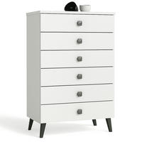 KOMMODE Weiß, Schwarz 104/60/37 - Schwarz/Weiß, Holzwerkstoff (60/104/37cm) - RAUMHIRSCH FURNITURE