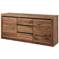 SIDEBOARD Wildeiche / Zerreiche 185x43x80 braun geölt MONTREUX #355 - Braun, Holzwerkstoff (185/80/43cm) - Massivmoebel24