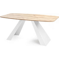 ESSTISCH Monte Weiß rechteckig ausziehbar, Craft Eiche 160-200/80/76 cm - Eiche Wotan/Weiß, Holzwerkstoff/Metall (160/80/76cm) - WFL GROUP