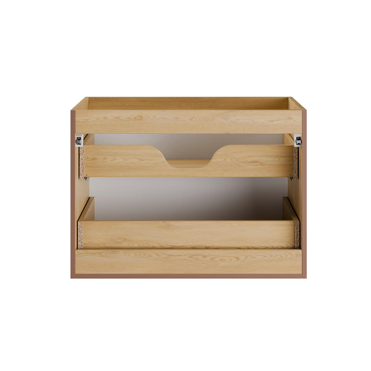 BADMÖBEL 80.6cm Isaline 2er-Set Helle Eiche - Braun, Holzwerkstoff (80.6/59/46cm) - Petits-meubles